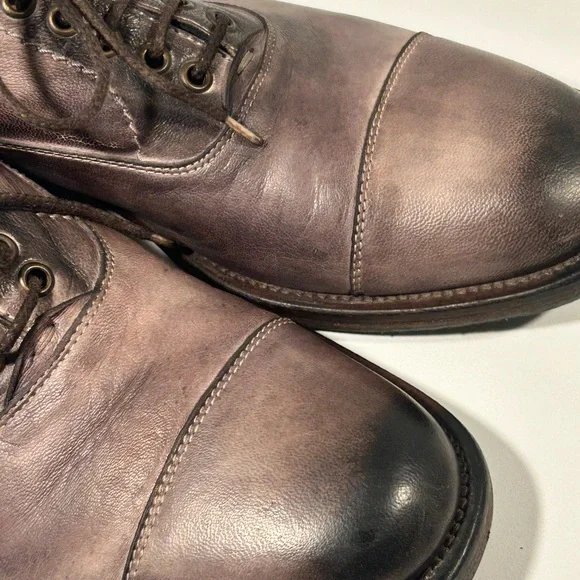 Vero Cuoio Made in Italy Brown Leather Cap Toe Oxford Dress Shoes Mens 7 - Picture 6 of 9